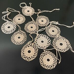 Vintage Shade Pulls Handmade Crocheted Set of 11